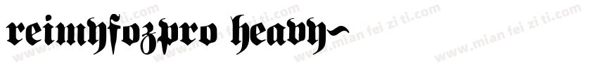 reimyfozpro heavy字体转换